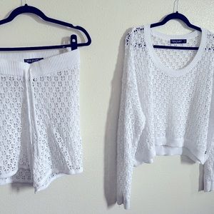 Crochet short set/ swimsuit cover up